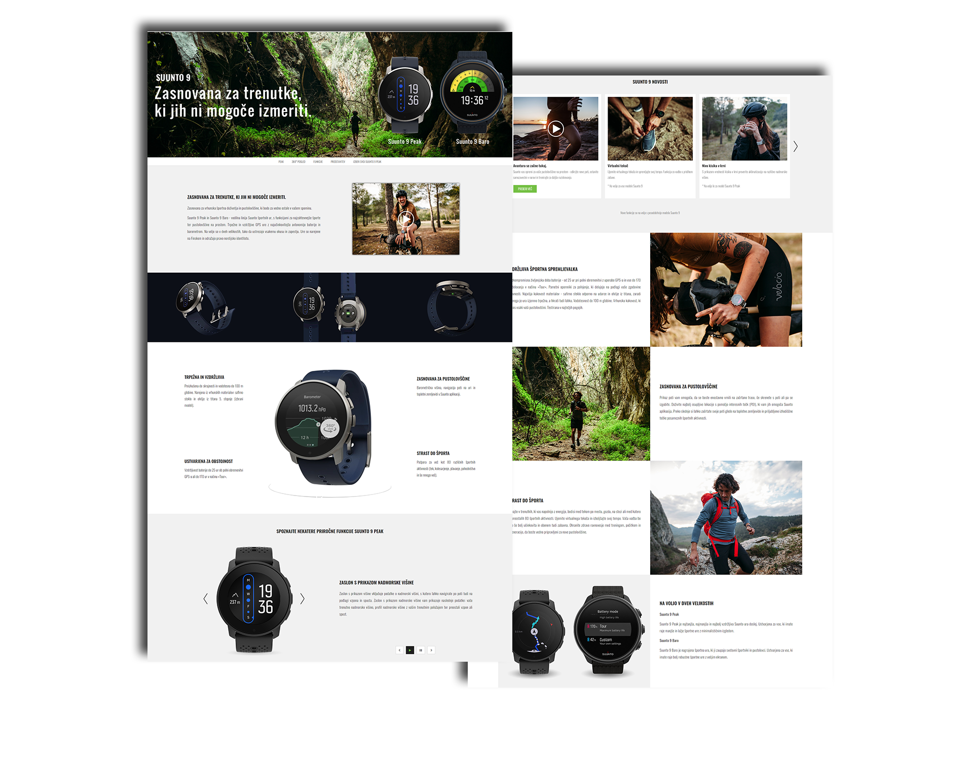Izdelava pristajalne strani Suunto 9 Peak