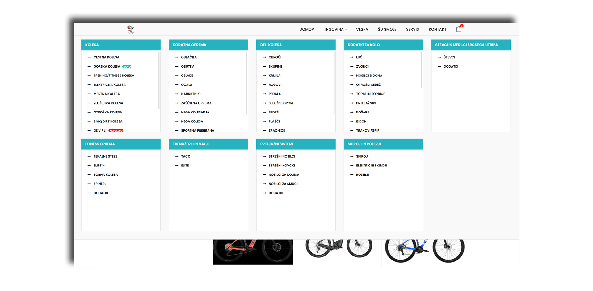 Spletna trgovina Kolesa Smole